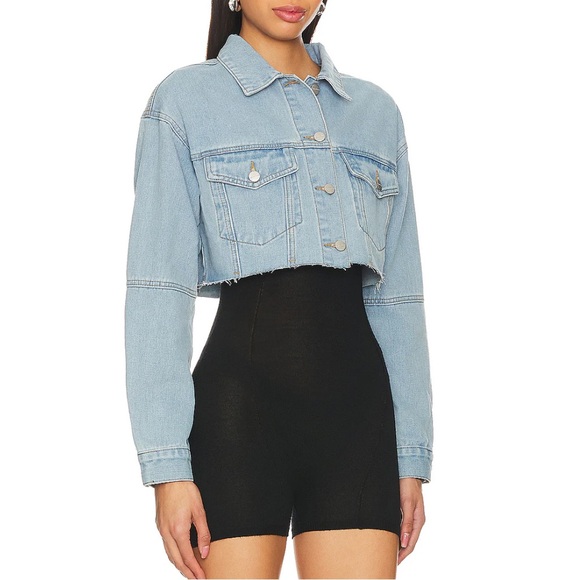 Superdown Cropped Denim Jacket - Picture 2 of 8